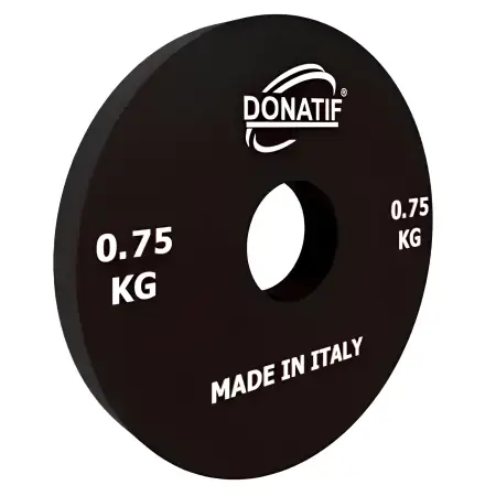 750 gr microload - Agujero 28 mm | Acero calibrado | Plato pequeño - Gimnasio - Vista lateral