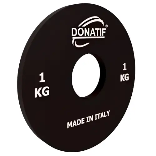 1 Kg Mikrolast - Loch 50 mm | Kleiner Teller - Fitnessraum - Seitenansicht