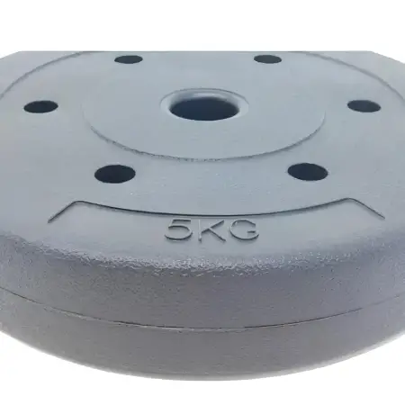 Disco in PVC-Vinile da 5 Kg - Foro 30 mm | Fitness - Vista Ravvicinata