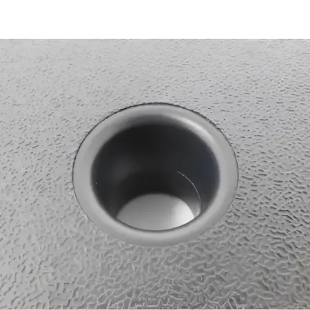 Disco in PVC-Vinile da 5 Kg - Foro 30 mm | Fitness - Vista Ravvicinata sul Foro