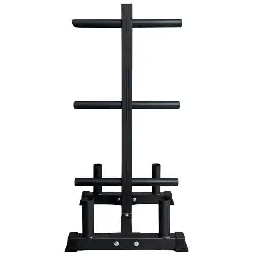 Hantelscheibe und Langhantelablage - Home Gym - Vorderansicht