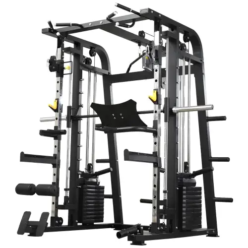 Multifunktions-Racks | Squat Rack - Smith Machine - Beinpresse - Vollständige Strukturansicht