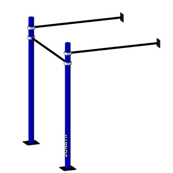 Wall-mounted Calisthenics Structure - D100 | Pull-ups | Wall Anchor - Rear View Structure