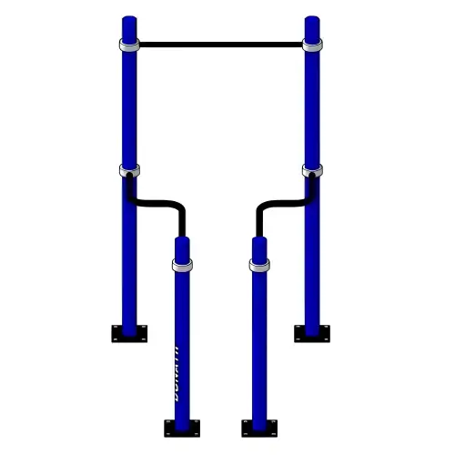 Power Tower Calisthenics - D100 | Einstellbar | Professionell | Fitnessraum - Struktur mit Vorderansicht