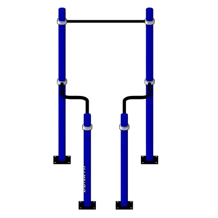 Power Tower Calisthenics - D100 | Einstellbar | Professionell | Fitnessraum - Struktur mit Vorderansicht