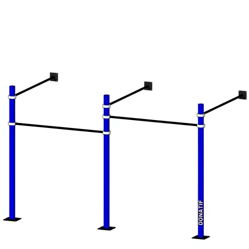 Cuadro de pared de calistenia - D100 Pro | Multiestación | Fitness - Estructura de vista trasera