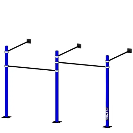 Cuadro de pared de calistenia - D100 Pro | Multiestación | Fitness - Estructura de vista trasera