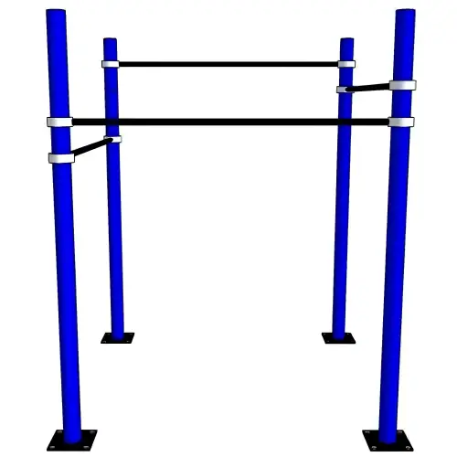 Rack de Calistenia para Jaula - D100 | Estación de entrenamiento | Gimnasio - Vista frontal Estructura