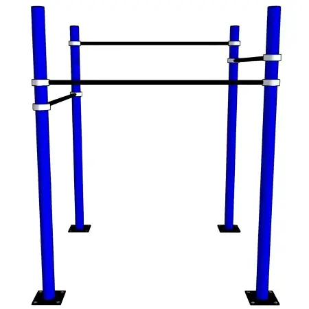 Cage Rack de gymnastique suédoise - D100 | Station d’entraînement | Salle de sport - Structure vue de face
