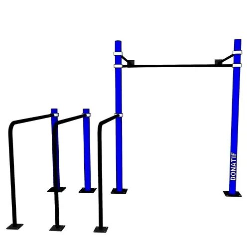 Struttura Calisthenics a Muro con Parallele - D100 | Indoor | Outdoor - Visuale Frontale Struttura