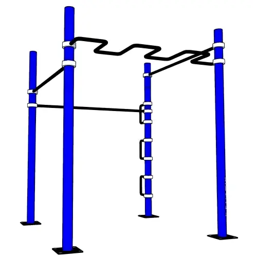Cage Calisthenics Rig C7 - D100 | Tractions multi-prises - vue latérale