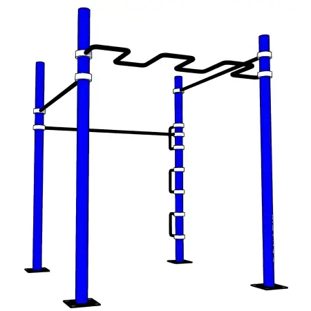 Cage Calisthenics Rig C7 - D100 | Multi-Grip Klimmzüge - Seitenansicht