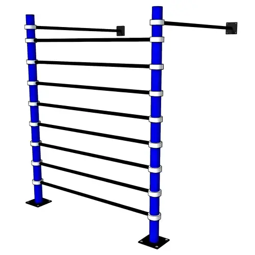 Estructura del respaldo de calistenia - D100 | Ajustable | Profesional - Estructura de vista frontal
