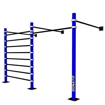 Calisthenics Structure with Backrest - D100 Pro | Adjustable | Gym - Full view of equipment