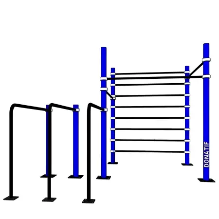 Struttura Calisthenics - Extreme D100 | Personalizzabile | Indoor - Visuale Frontale Struttura