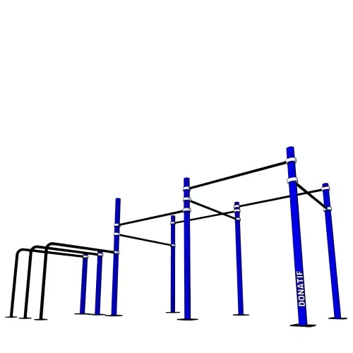 Doppelkäfig & parallele Calisthenics-Racks | Professionelles Modell - Vollansicht-Tool
