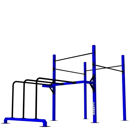 Cage Calisthenics Rack mit parallelen Stangen - D80 | Crosstraining - Volle Sicht auf das Gerät