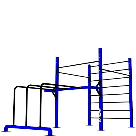 Calisthenics Structure with Backrest and Parallel Bars - Custom - Full View Tool