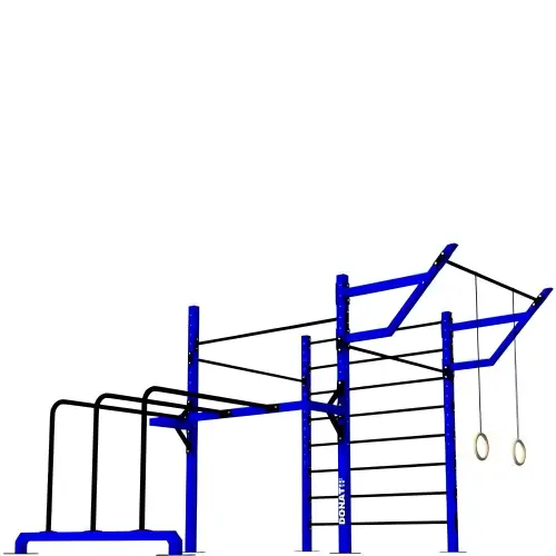 Equipo de calistenia multifunción - D80 Pro | Parque de entrenamiento callejero - Vista completa del equipo