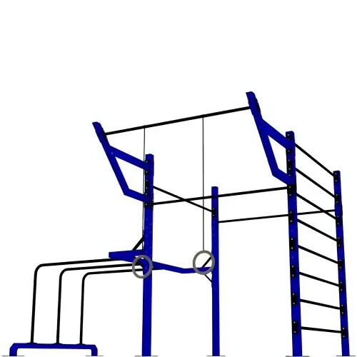 Multifunktions-Calisthenics-Rig - D80 Pro | Street Workout Park - Ringe und Barren Ansicht
