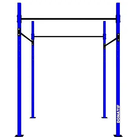 Structure de gymnastique suédoise avec barres de traction - D60 - Structure vue de face