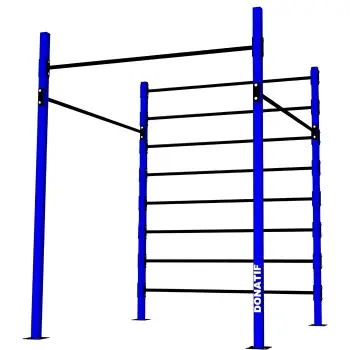 Calisthenics Frame with Backrest - D60 | Adjustable - Modular - Full view of the tool