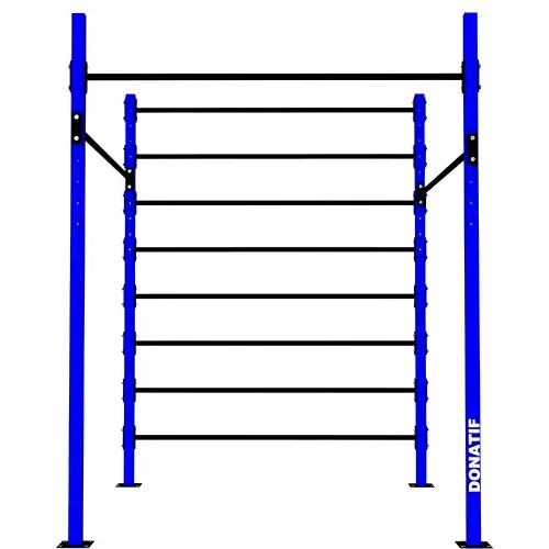 Struttura Calisthenics con Spalliera - D60 | Regolabile - Modulare - Visuale Frontale Struttura
