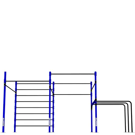 Estructura de calistenia multifunción - 360 D60 | Personalizable - Vista frontal Estructura de barra de dominadas