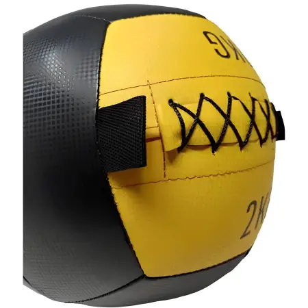 Balón medicinal de 2 kg - Balón de pared multifunción | Entrenamiento funcional - Vista lateral
