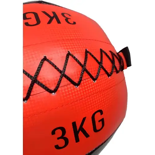 Medicine Ball 3 kg - Ballon mural multifonction | Entraînement fonctionnel - Vue rapprochée et finition