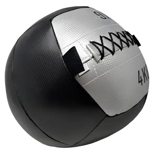 Balón medicinal de 4 kg - Balón de pared multifunción | Entrenamiento funcional - Vista lateral