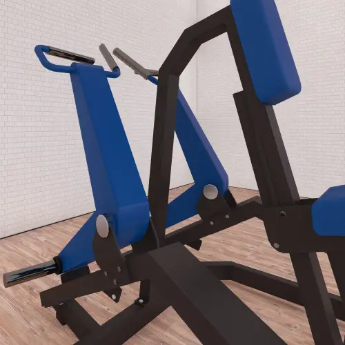 Incline Level Row - CLP | Professional | Olympic - Close-up view of disc loading