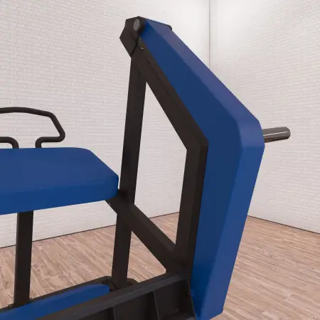 Free Load Glute Isolator - CLP | Professional | Training - Close-up view of loading discs