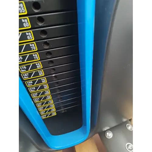 Abductor & Adductor - X6 | Rimini Wellness Fair 2024 - Close-up view of the Adjustment Pin