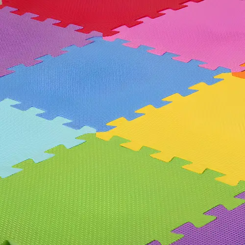 Alfombras entrelazadas EVA Puzzle | Multicolor - Fitness - Vista al suelo