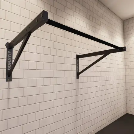 Wall-Mounted Pull-Up Bar | Custom Made - Side View Wall Mounted Bar
