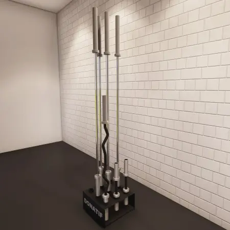 Vertikaler Langhantelhalter - Selbsttragend | Maßgeschneidert - Voller Blick auf den Raum