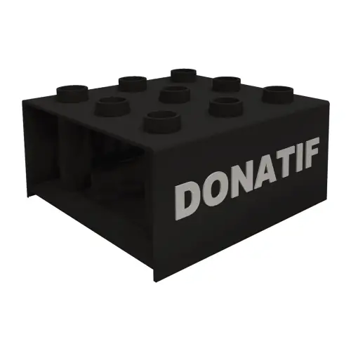 Vertikaler Langhantelhalter - Selbsttragend | Individuell - Nahaufnahme des Logos