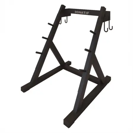 Rack d’haltères horizontal | Sur-mesure - Vue latérale