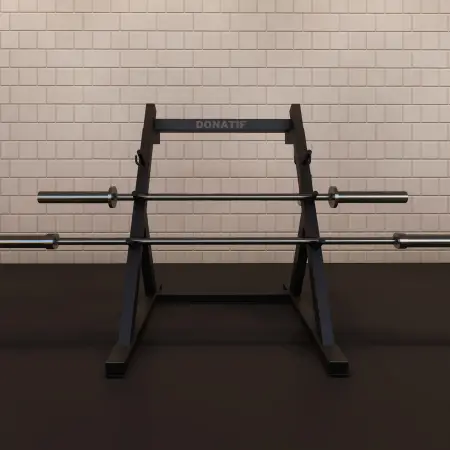 Rack d’haltères horizontal | Sur-mesure - Vue de face