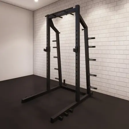 Medio Rack Olímpico - Profesional | Hecho a medida - Vista lateral en la habitación