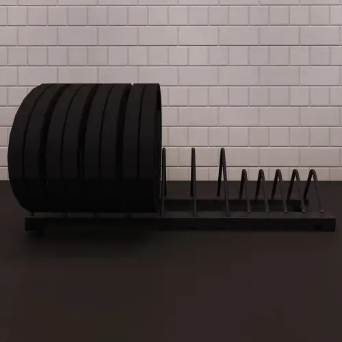 Pare-chocs horizontal pour rack à disques | Sur-mesure - Vue de face