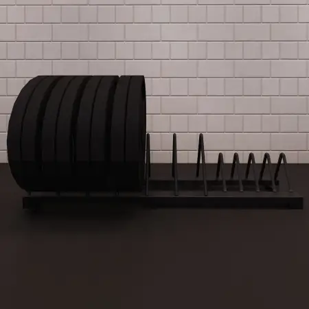 Pare-chocs horizontal pour rack à disques | Sur-mesure - Vue de face