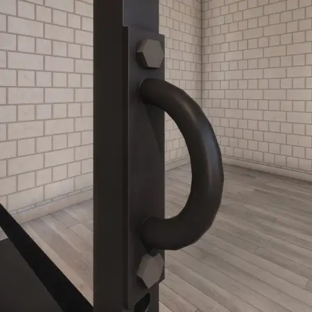 Battle Rope Haken für Gepäckträger | Maßanfertigung - Nahaufnahme im Raum