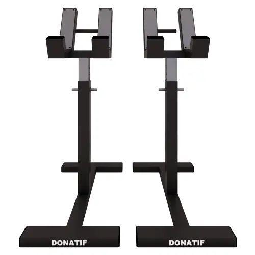 Dumbbell Spotter Stand - Regolabile | Realizzato su Misura - Visuale Frontale