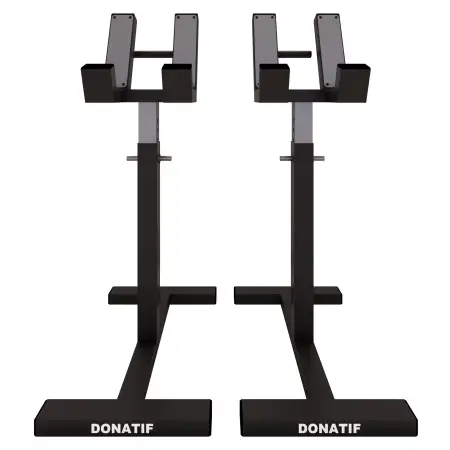 Dumbbell Spotter Stand - Regolabile | Realizzato su Misura - Visuale Frontale