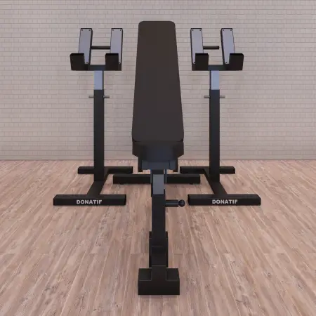 Dumbbell Spotter Stand - Regolabile | Realizzato su Misura - Visuale Completa nella Stanza