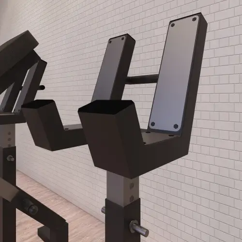 Dumbbell Spotter Stand - Regolabile | Realizzato su Misura - Visuale Ravvicinata sui Supporti