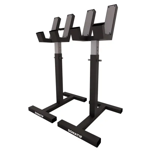 Dumbbell Spotter Stand - Regolabile | Realizzato su Misura - Visuale Laterale