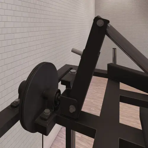 Tavolo Braccio di Ferro con Pacco Pesi - Professionale - Visuale Ravvicinata sul Supporto per Dischi